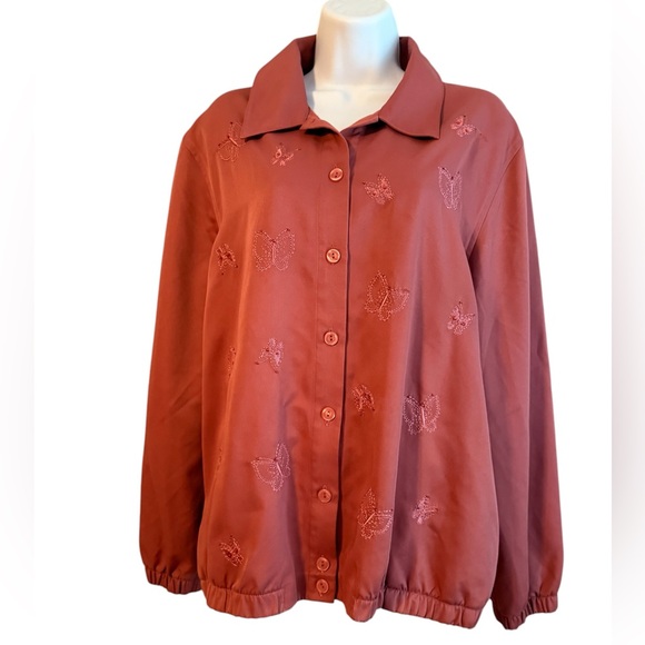 Alfred Dunner Jackets & Blazers - 🎉HP🎉Alfred Dunner Women's Rust Jacket with Embroidered and Beaded Details🎉HP🎉